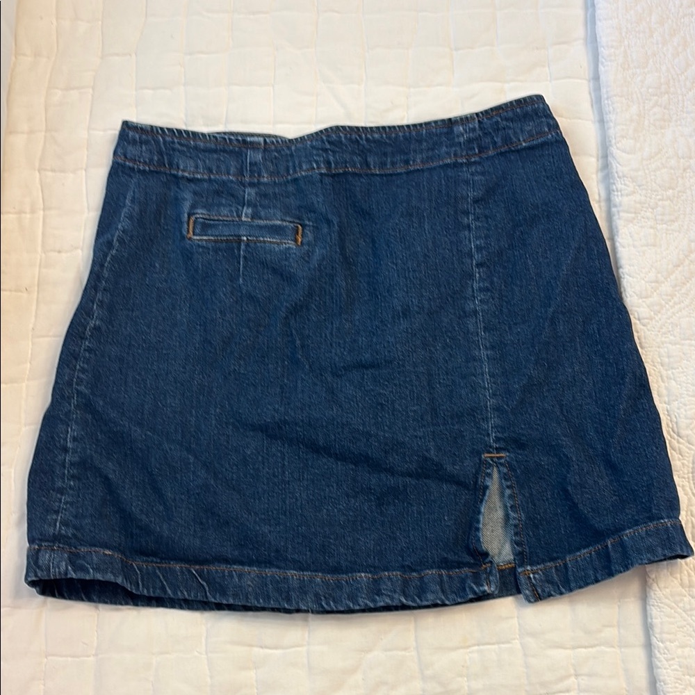 Reformation Blue Denim Skirt